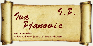 Iva Pjanović vizit kartica